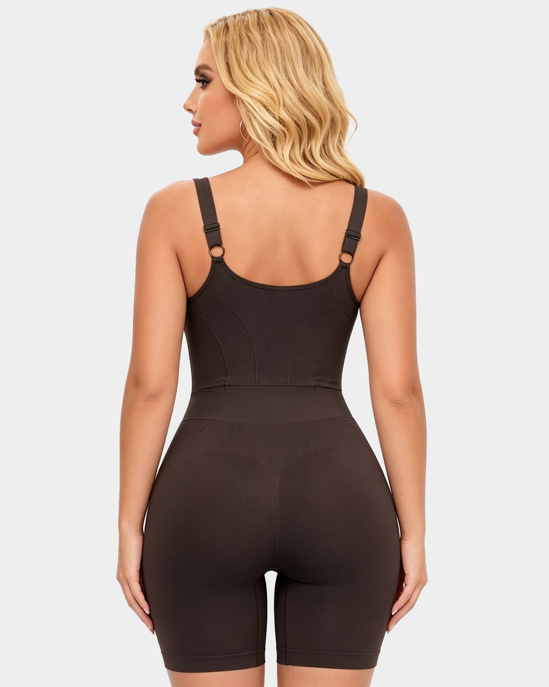 Sleeveless Tummy Control Butt Lifting Shapewear with Back Opening Design Easy Bathroom