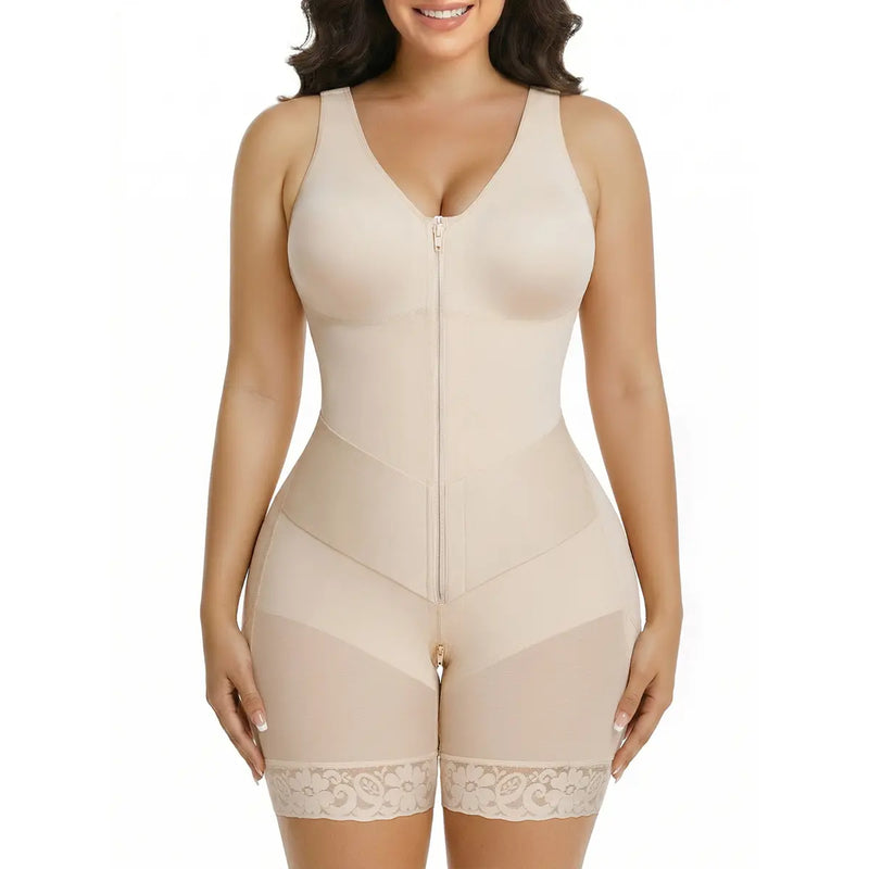 Sculpting Tummy Control Fajas Colombianas for Women Moldeadoras Shapewear with V-shape Sculpting Elastic Band