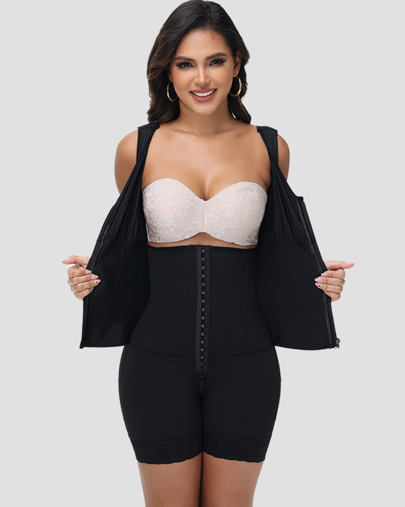 Sleeveless Faja Chest Tummy Control Body Shaper with Waist Trainer