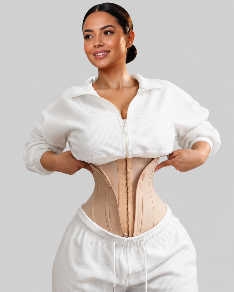 Fajas Colombianas Double Compression Steel Bones Waist Trainer