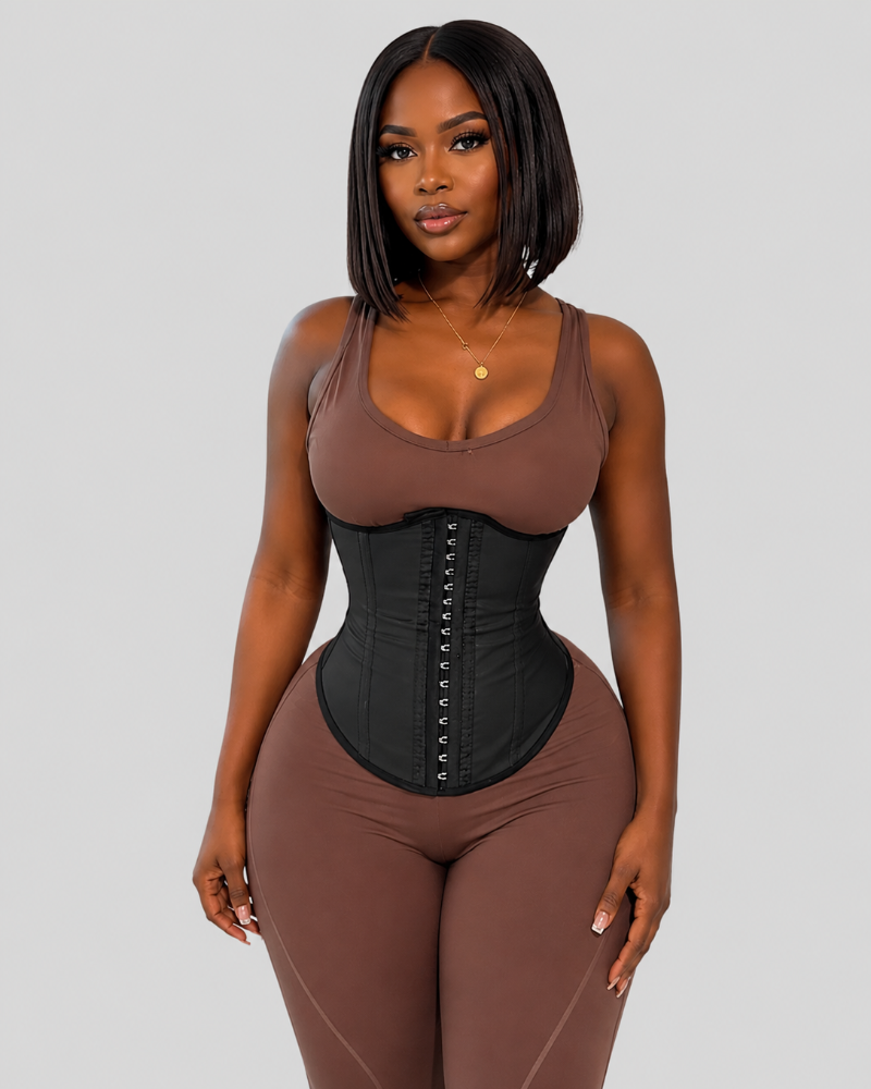 Women Faux Leather Waist Trainer Belt, Adjustable Waist Cincher Tummy Control Slimming Girdle for Hourglass Figure Body Shape