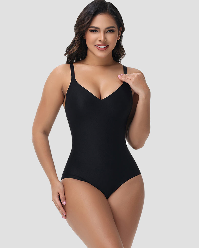 V Neck Compression Shapewear Snatch Butt Lifting Full Bodysuit (Pre-Sale)
