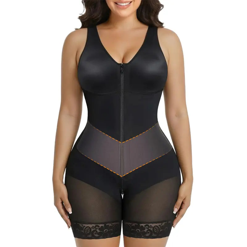 Sculpting Tummy Control Fajas Colombianas for Women Moldeadoras Shapewear with V-shape Sculpting Elastic Band