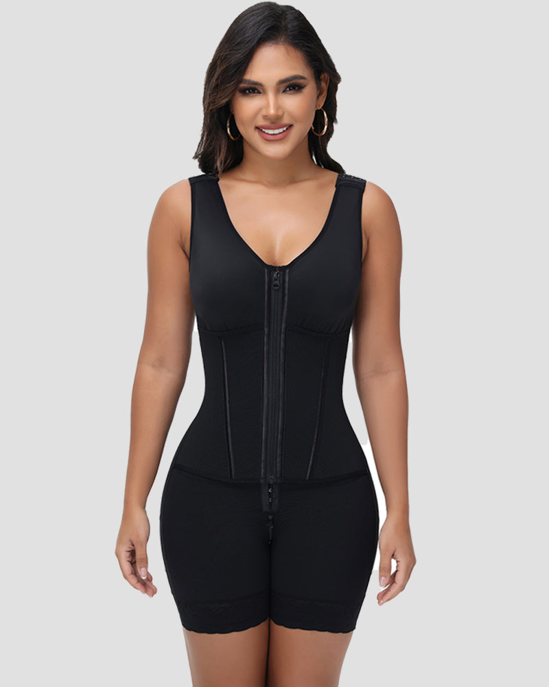 Sleeveless Faja Chest Tummy Control Body Shaper with Waist Trainer